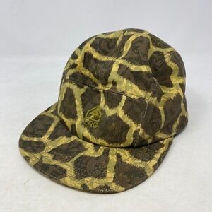 LRG True Heads Mens Giraffe Camo 5 Panel Camper Hat Snapback Brown OSFM